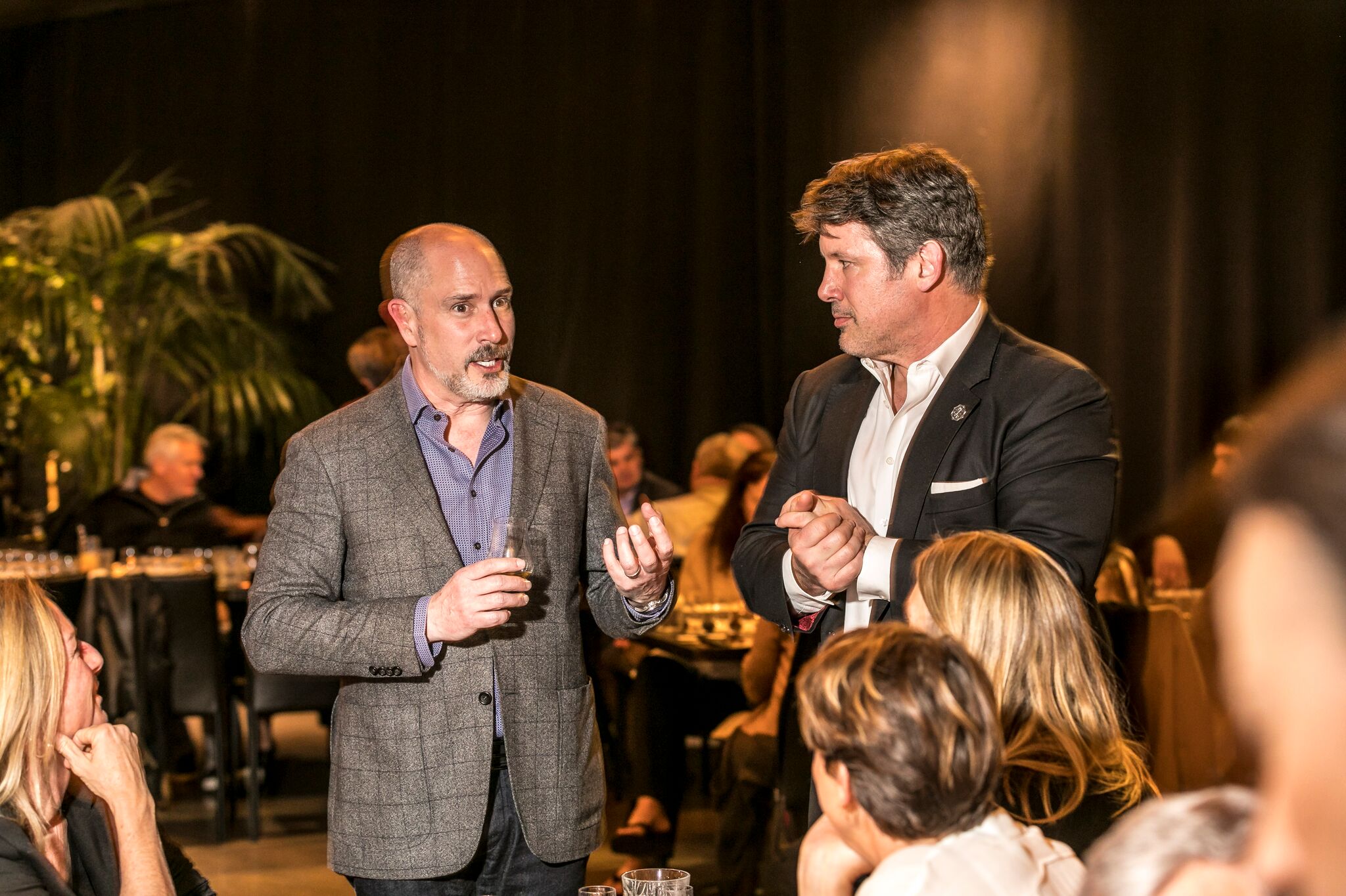 Steven Calabro speaking with guests during a Casa Noble tasting