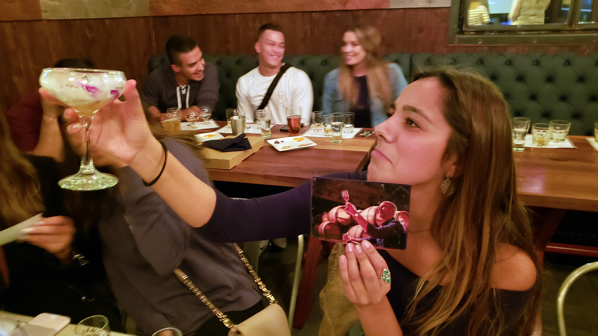 Bartending Bootcamp training guests during a spirits tasting