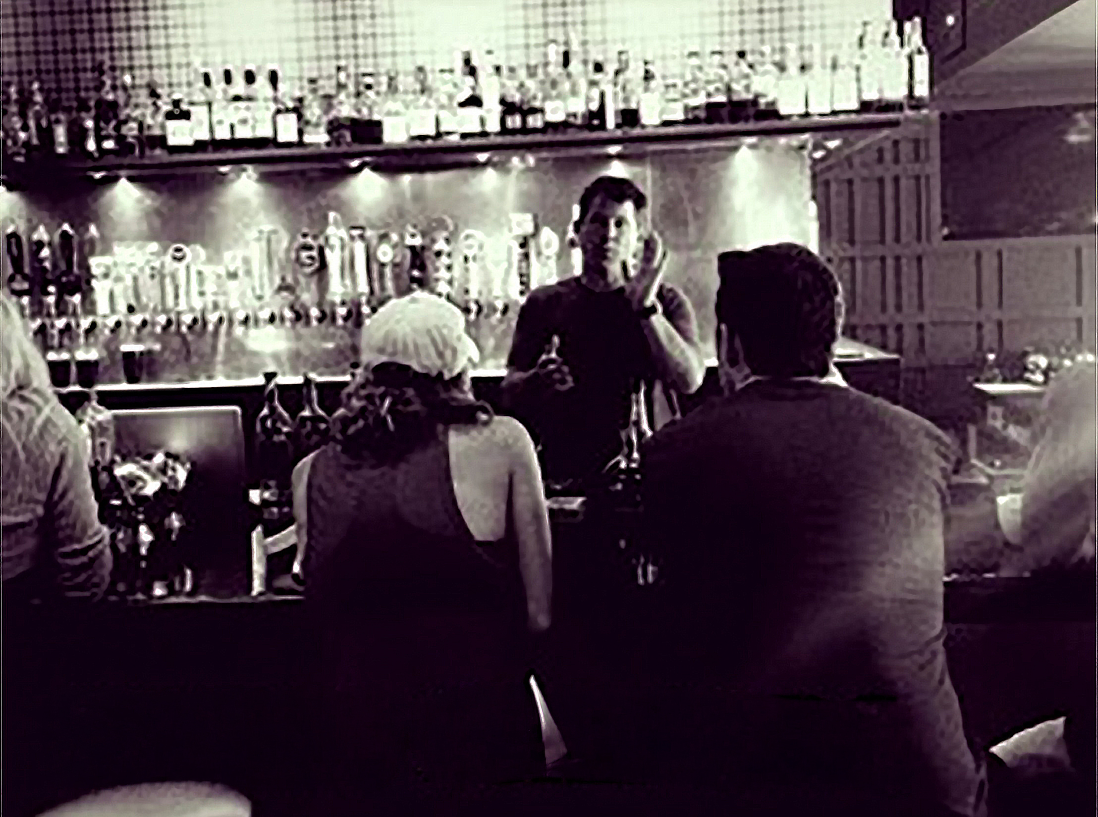 Steven Calabro teaching a bartending class